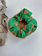 Load image into Gallery viewer, Green gingerbread man Scrunchie
