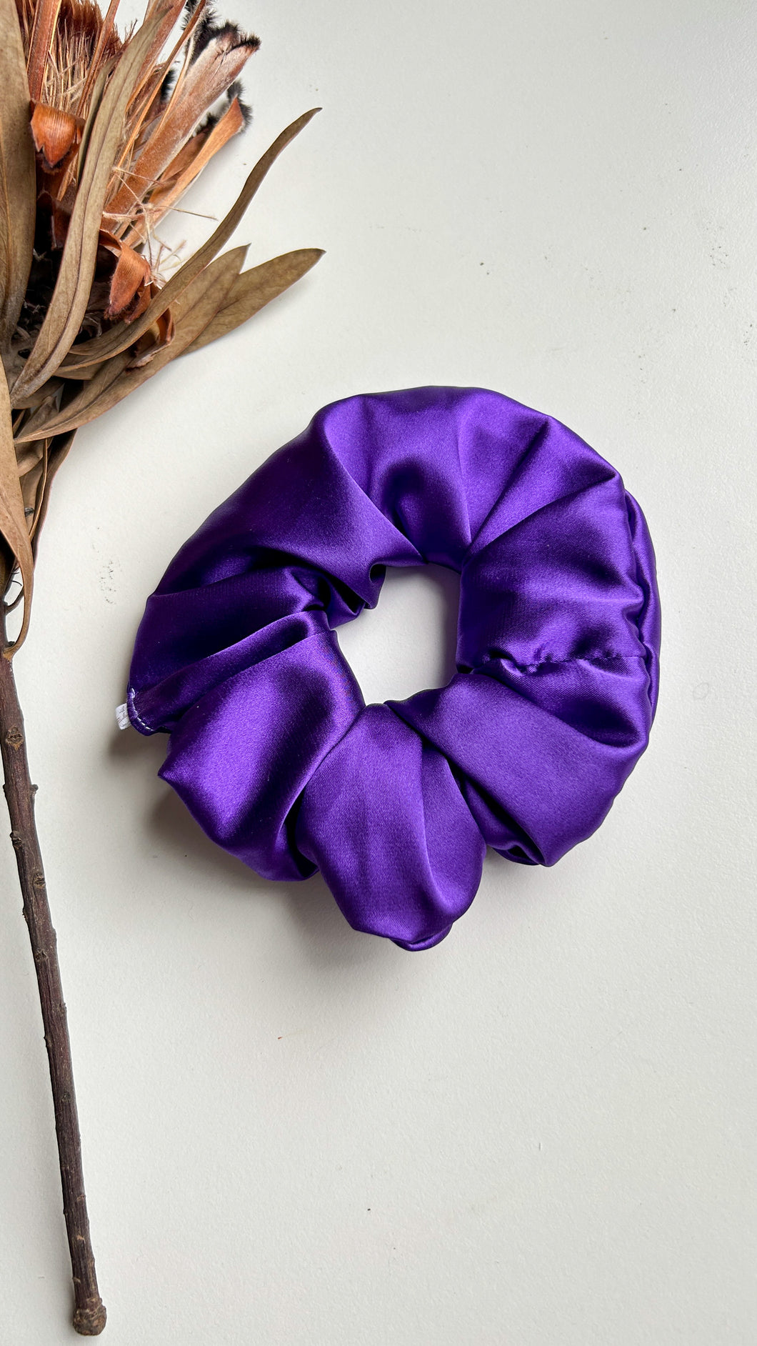 Purple satin Scrunchie