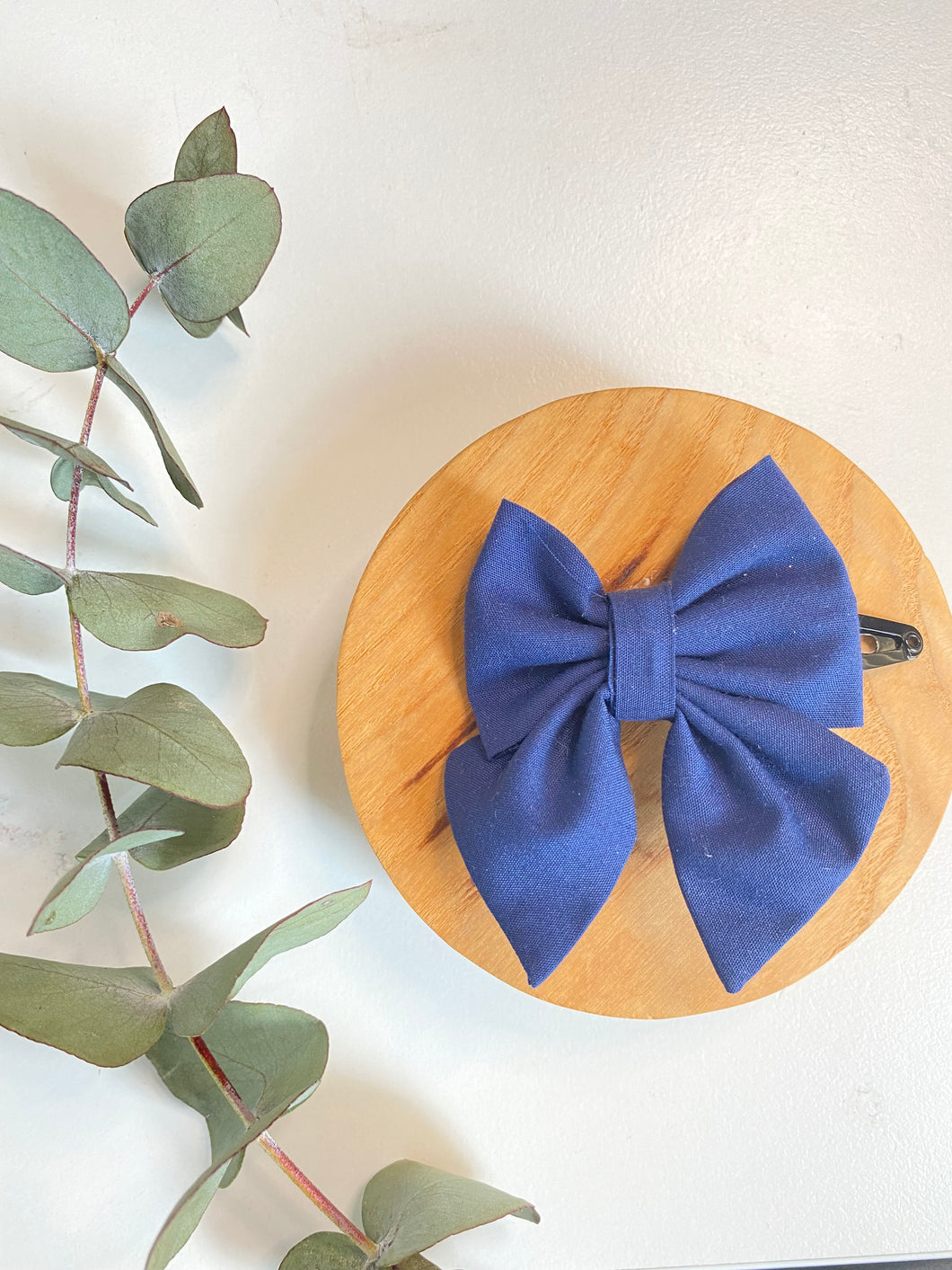 Large Navy Cotton bow