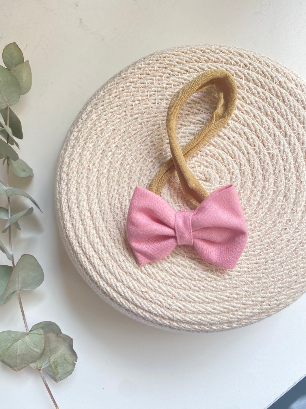 Small 'Blush Pink' Cotton Bow