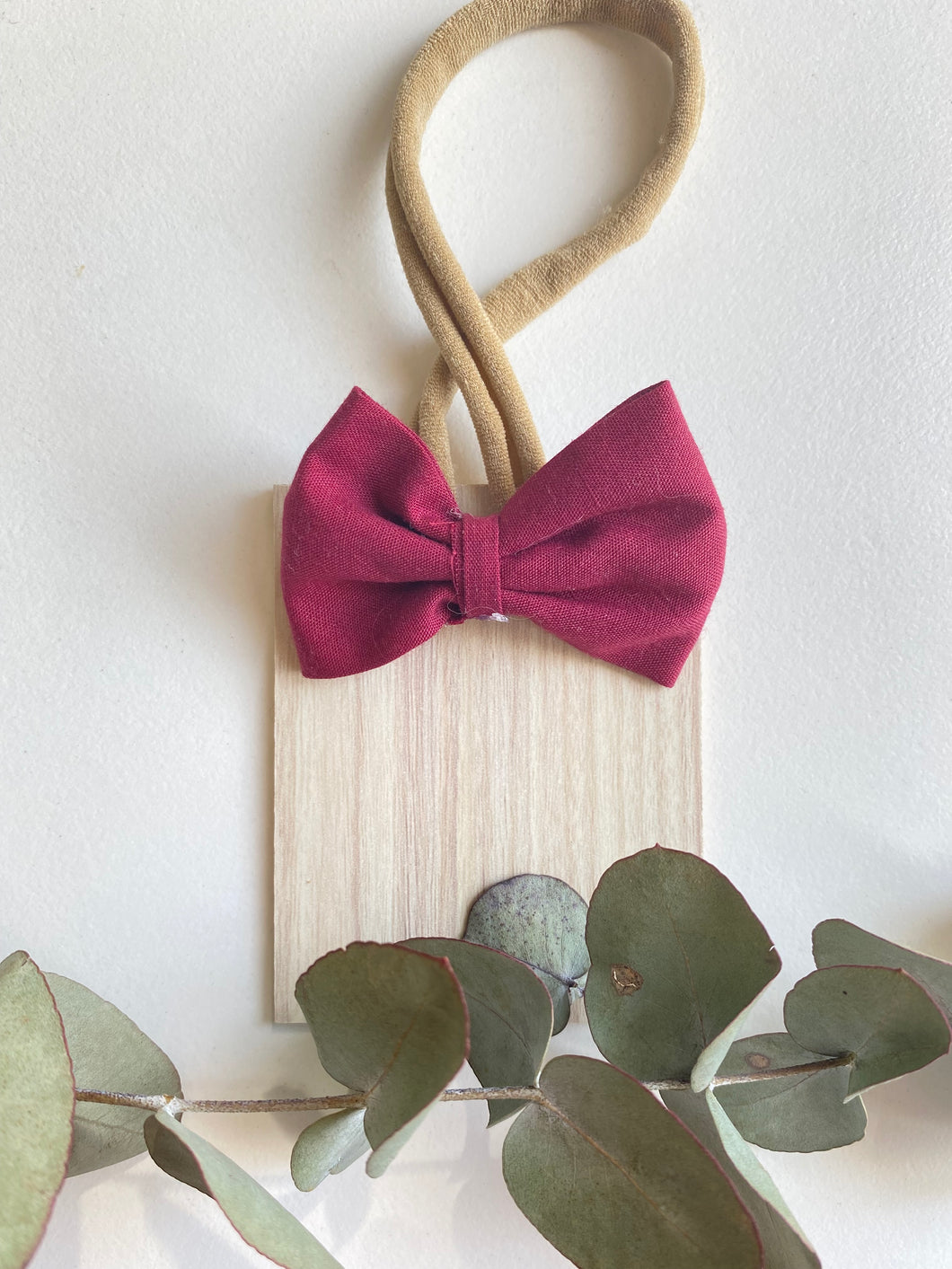 Small 'Burgundy' Cotton Bow