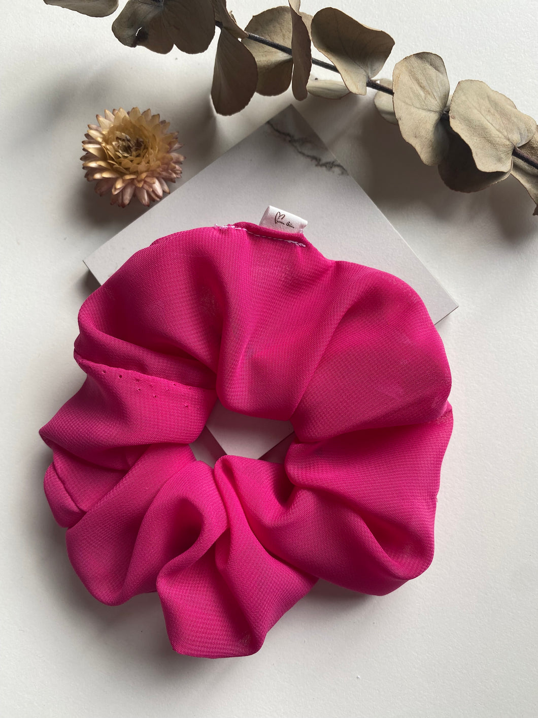 Magenta Pink Spring Scrunchie
