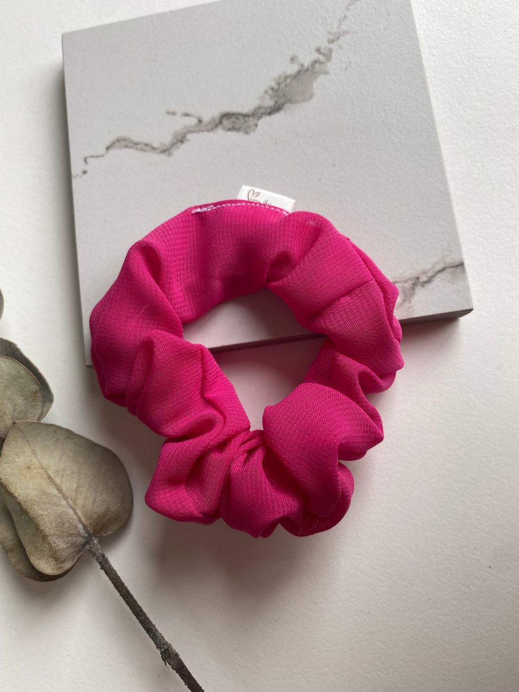 Magenta Pink Mini Spring Scrunchie