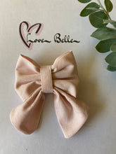 Load image into Gallery viewer, Large Pink &#39;Ballet&#39; Cotton bow
