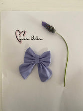 Load image into Gallery viewer, Large &#39;Lavender&#39; Linen bow
