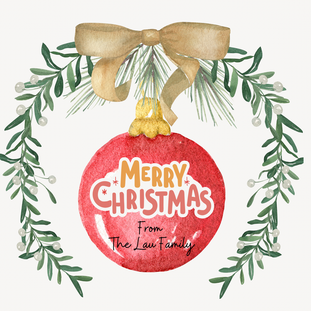 Personalised Christmas sticker label