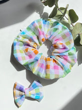 Load image into Gallery viewer, Glitter gingham Scrunchie
